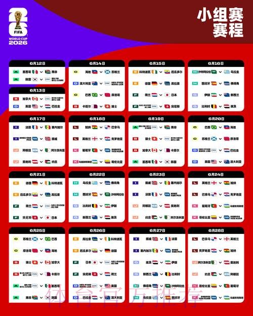 世界杯完整赛程